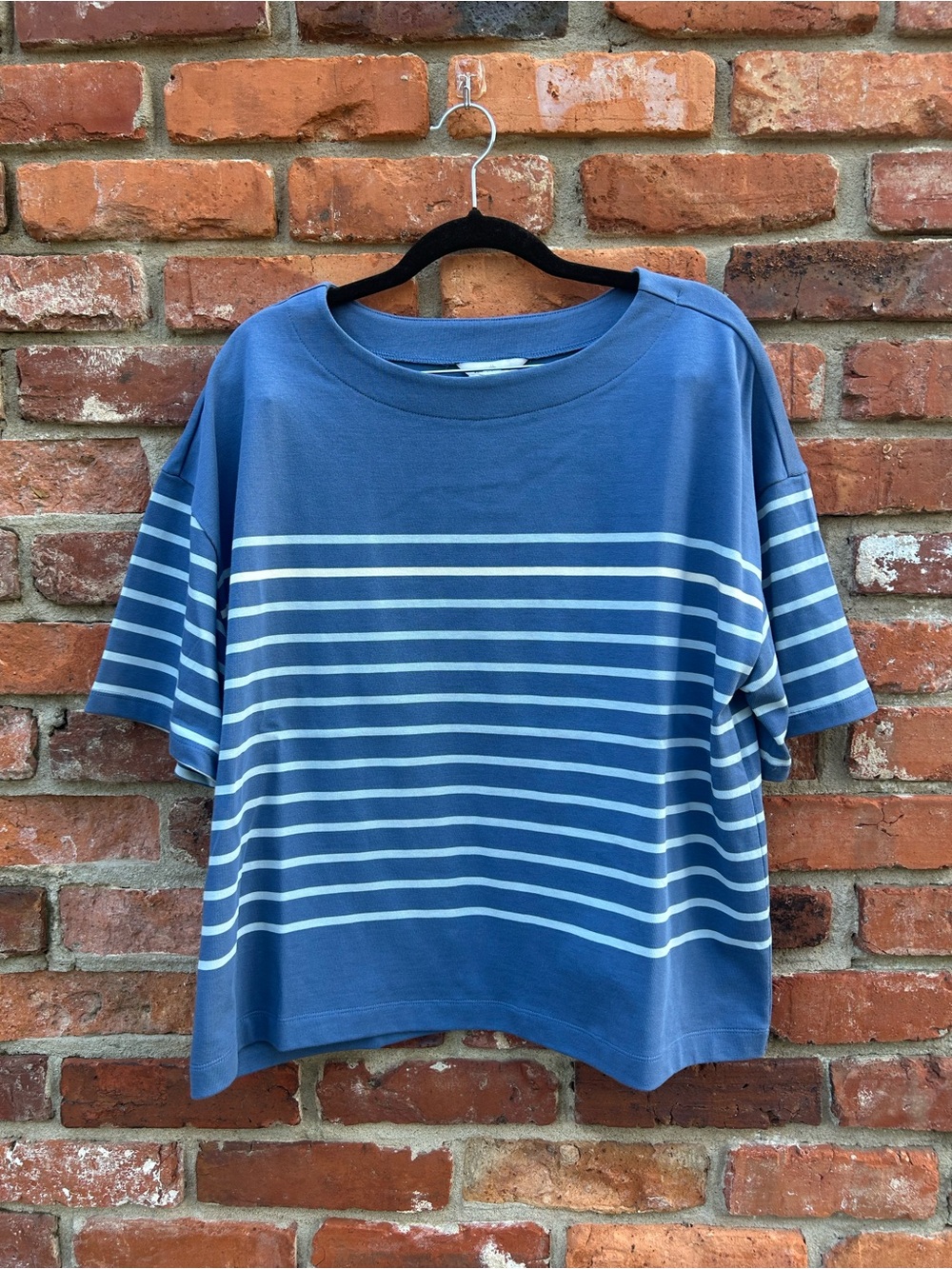 L.L. Bean Signature French Striped Sailor Tee L NWT Cotton